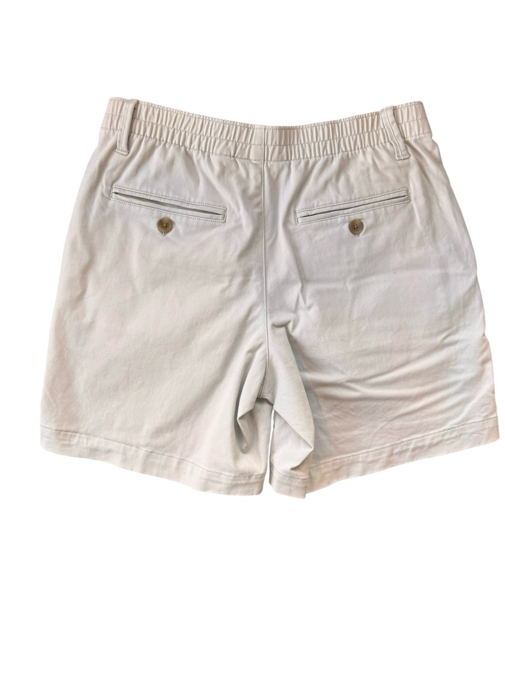Lands' End Beige Cotton Stretch Chino Shorts Petite 2P Classic Casual - Picture 3 of 6